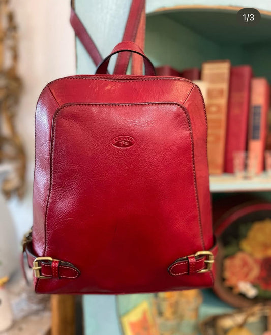 Ruby Red French Backpack~ Unique Small Size