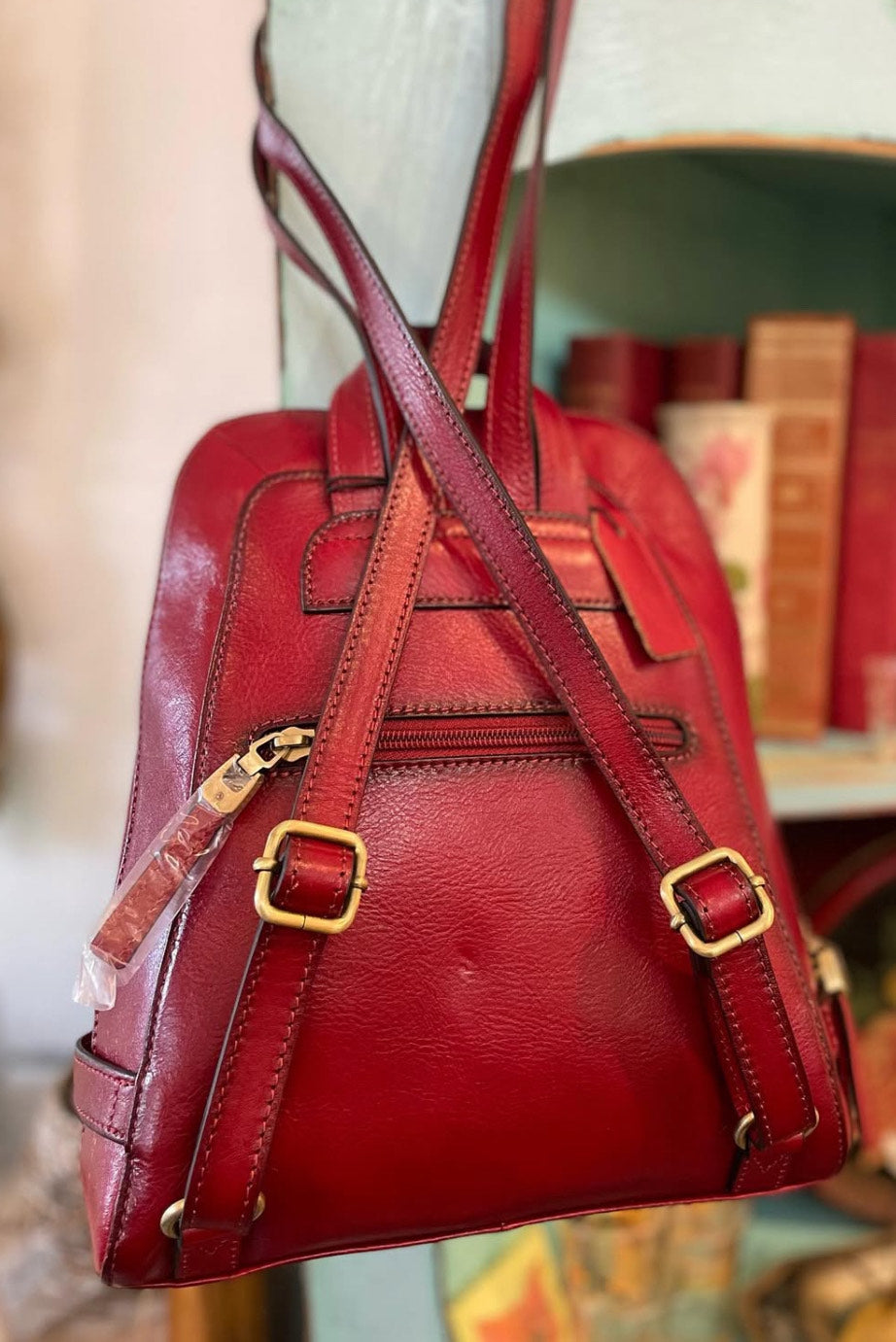 Ruby Red French Backpack~ Unique Small Size