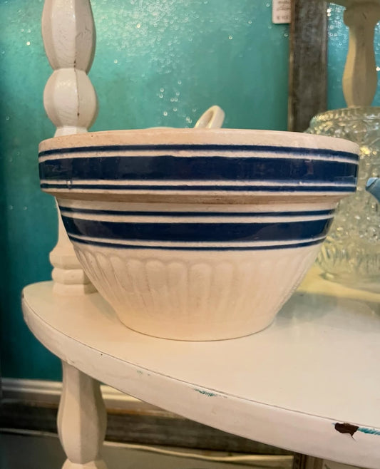Blue & White Yellow Ware Bowl
