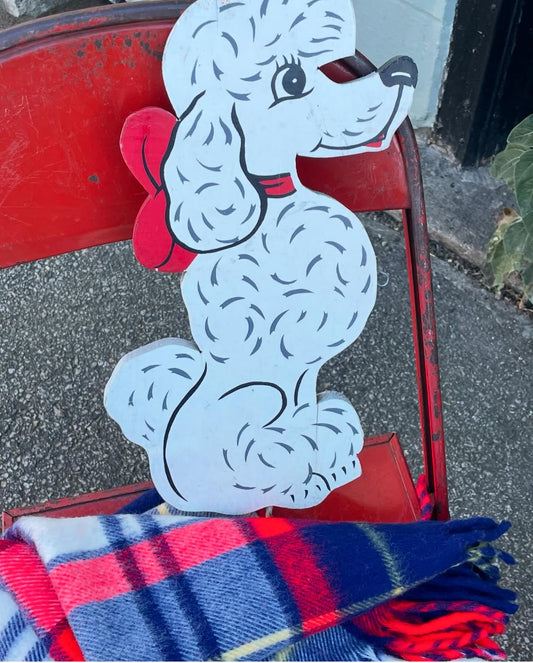 Handmade Vintage Poodle Yard Decor